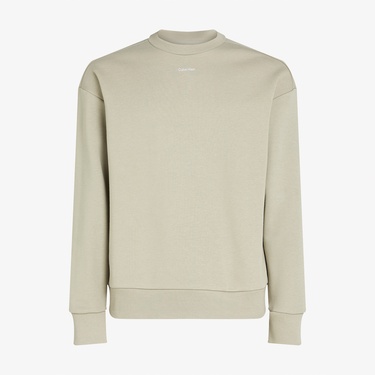  Calvin Klein Nano Logo Erkek Bej Sweatshirt