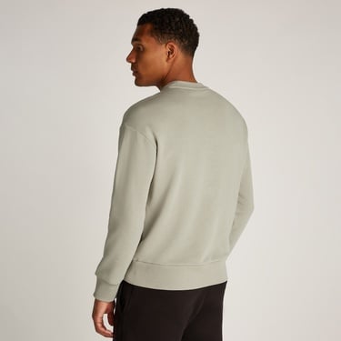  Calvin Klein Nano Logo Erkek Bej Sweatshirt