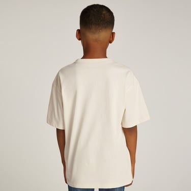  Calvin Klein Large Shifted Çocuk Bej T-Shirt