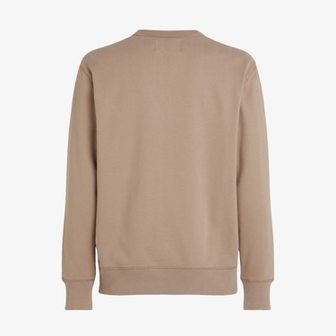  Calvin Klein Woven Label Crew Ne Erkek Gri Sweatshirt