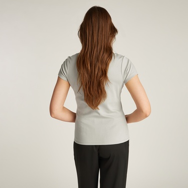  Calvin Klein Liquid Touch C-Nk Top Kadın Gri T-Shirt