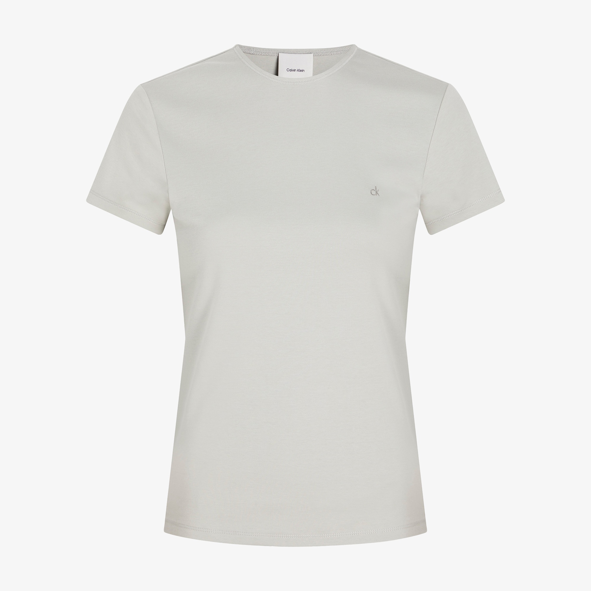 Calvin Klein Liquid Touch C-Nk Top Kadın Gri T-Shirt