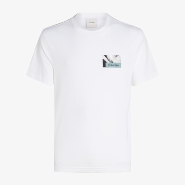  Calvin Klein Logo Graphic Erkek Beyaz T-Shirt