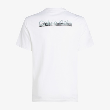 Calvin Klein Logo Graphic Erkek Beyaz T-Shirt