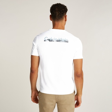  Calvin Klein Logo Graphic Erkek Beyaz T-Shirt