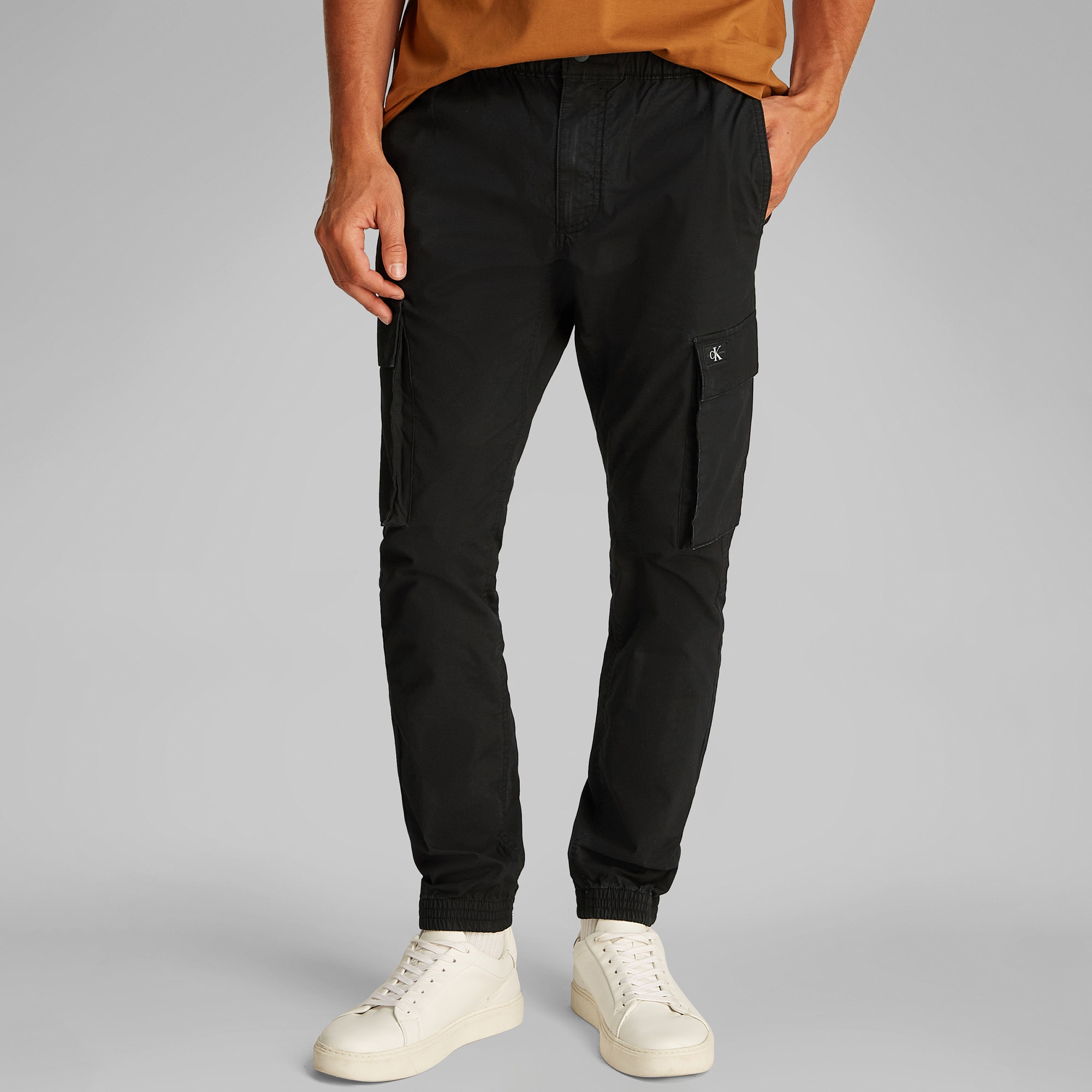 Calvin Klein Skinny Cargo Erkek Siyah Pantolon