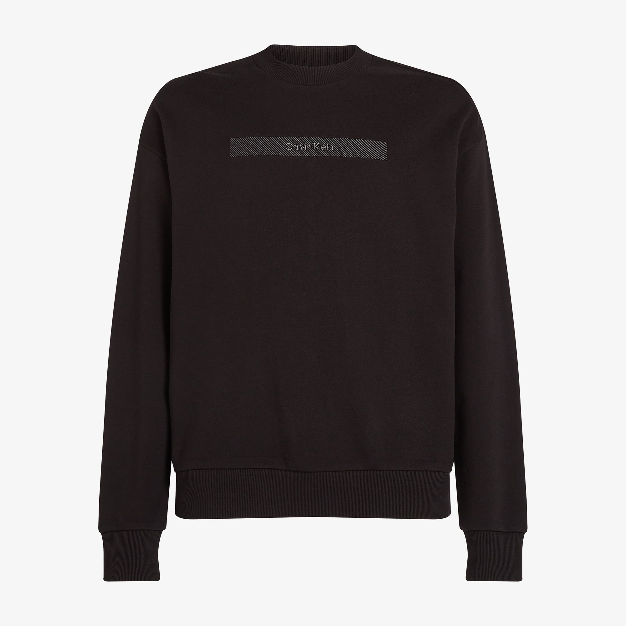 Calvin Klein Structured Embroidery Erkek Siyah Sweatshirt