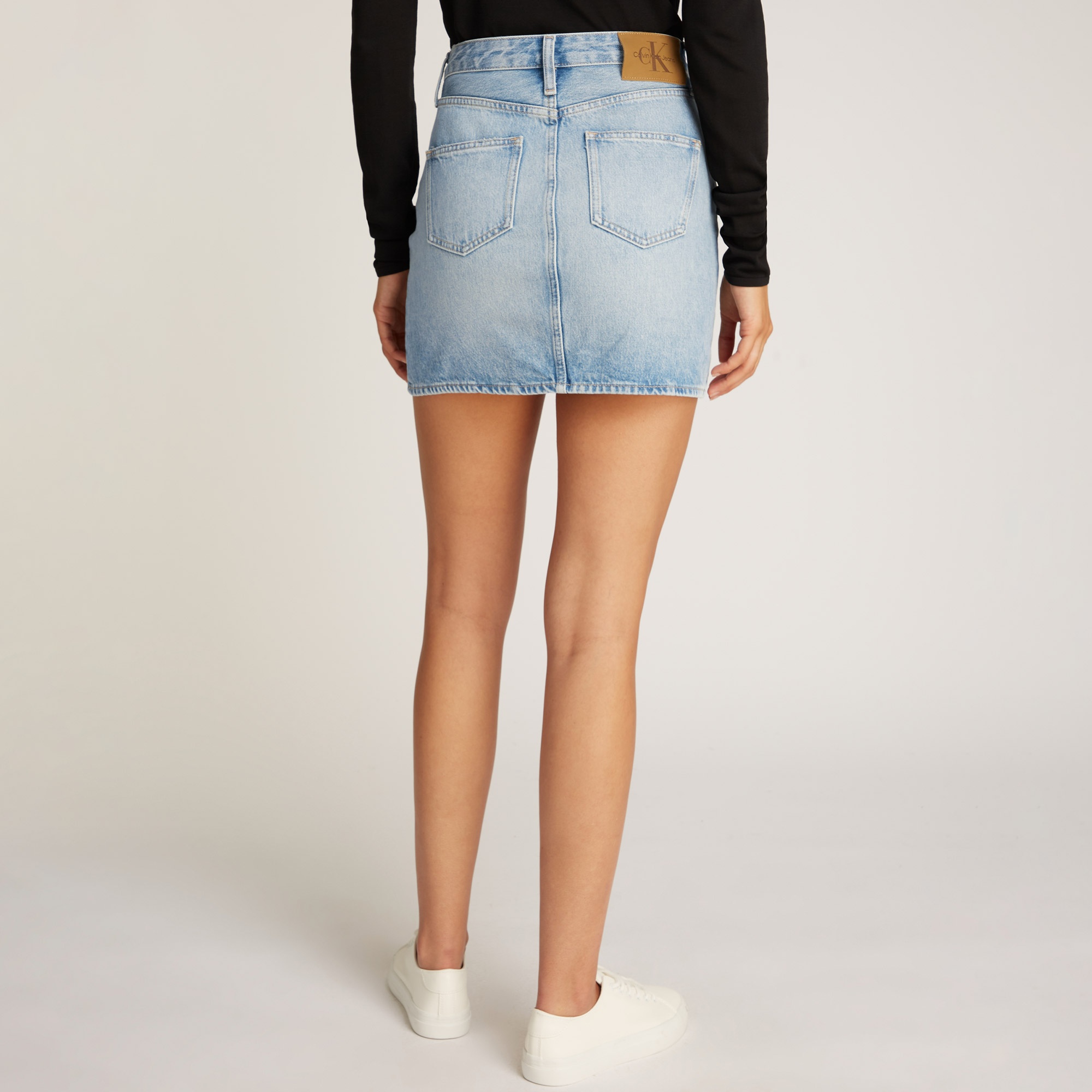 Calvin Klein Regular Mini Kadın Mavi Etek