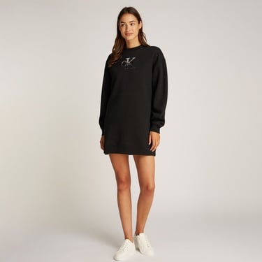  Calvin Klein Monologo Kadın Siyah Elbise