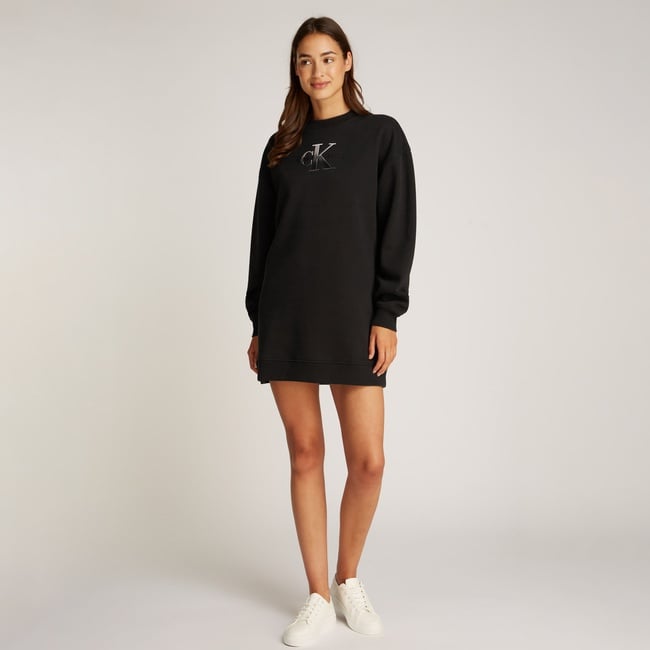  Calvin Klein Monologo Kadın Siyah Elbise