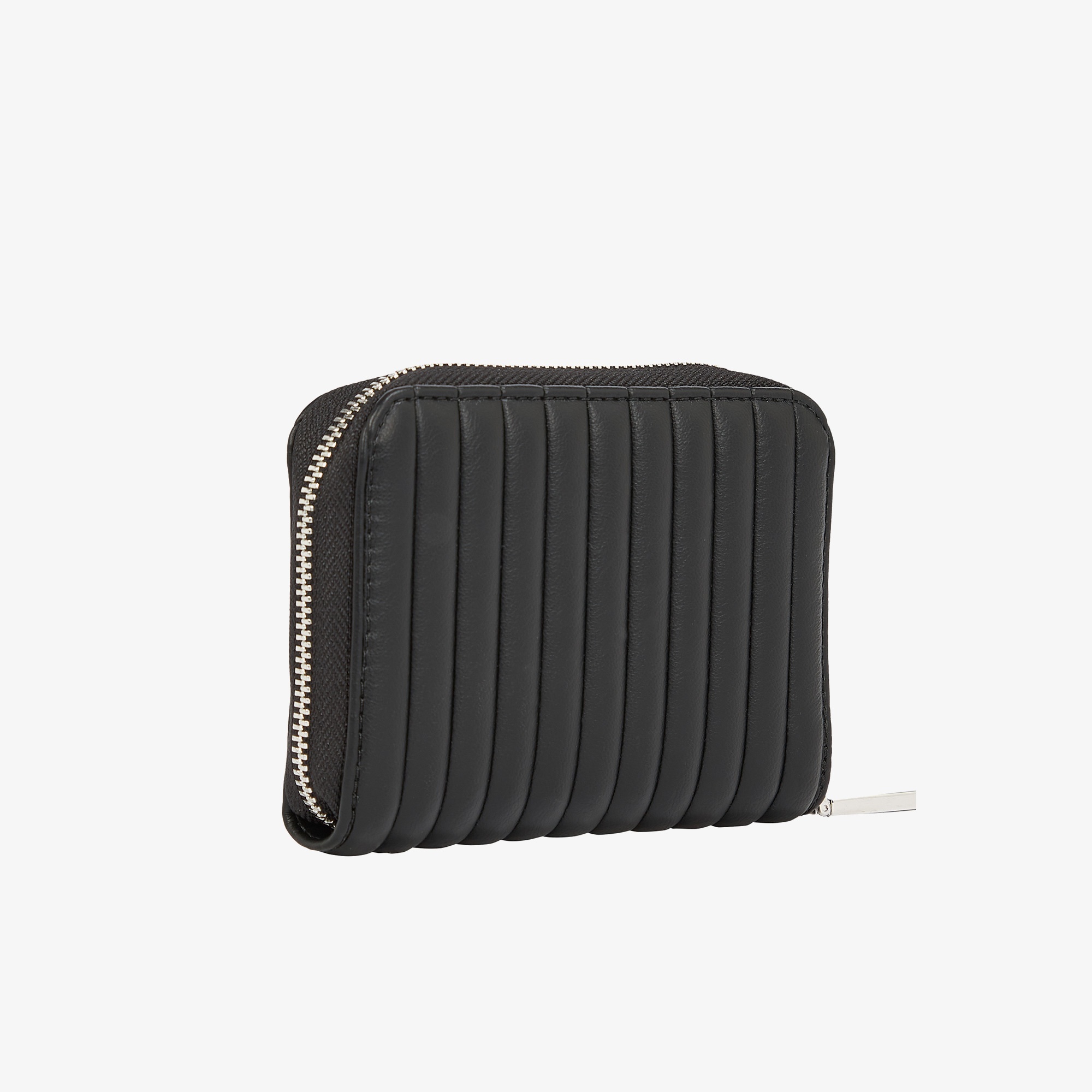 Calvin Klein Mini Line Quilt Md Zip Around Kadın Siyah Cüzdan