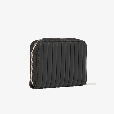  Calvin Klein Mini Line Quilt Md Zip Around Kadın Siyah Cüzdan