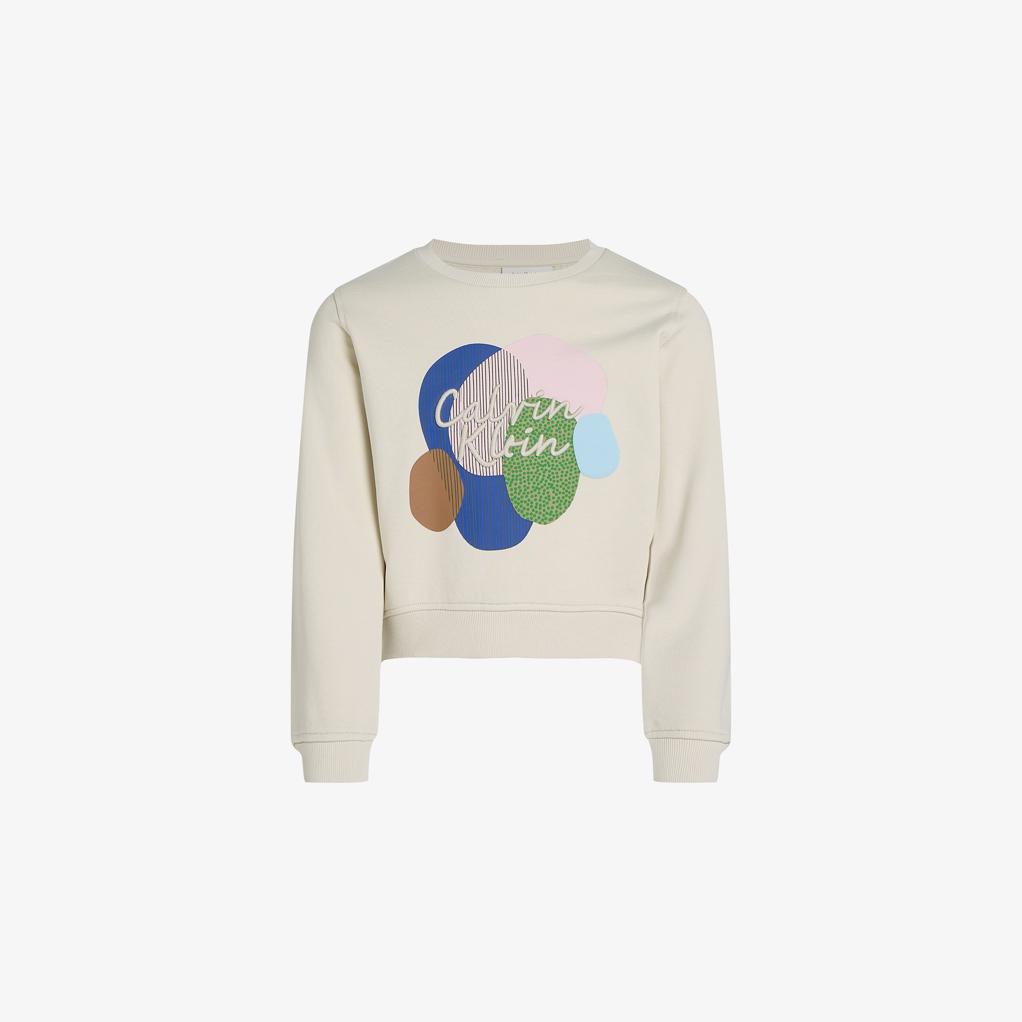 Calvin Klein Graphic Çocuk Bej Sweatshirt