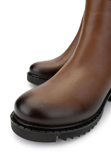  Tamer Tanca Kadın Hakiki Deri Taba Casual Bot