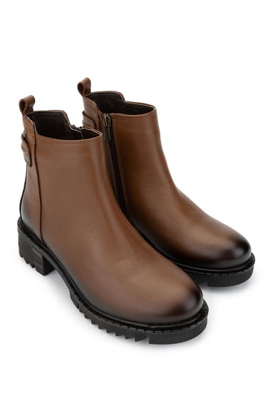  Tamer Tanca Kadın Hakiki Deri Taba Casual Bot