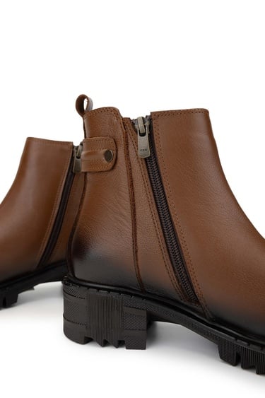  Tamer Tanca Kadın Hakiki Deri Taba Casual Bot