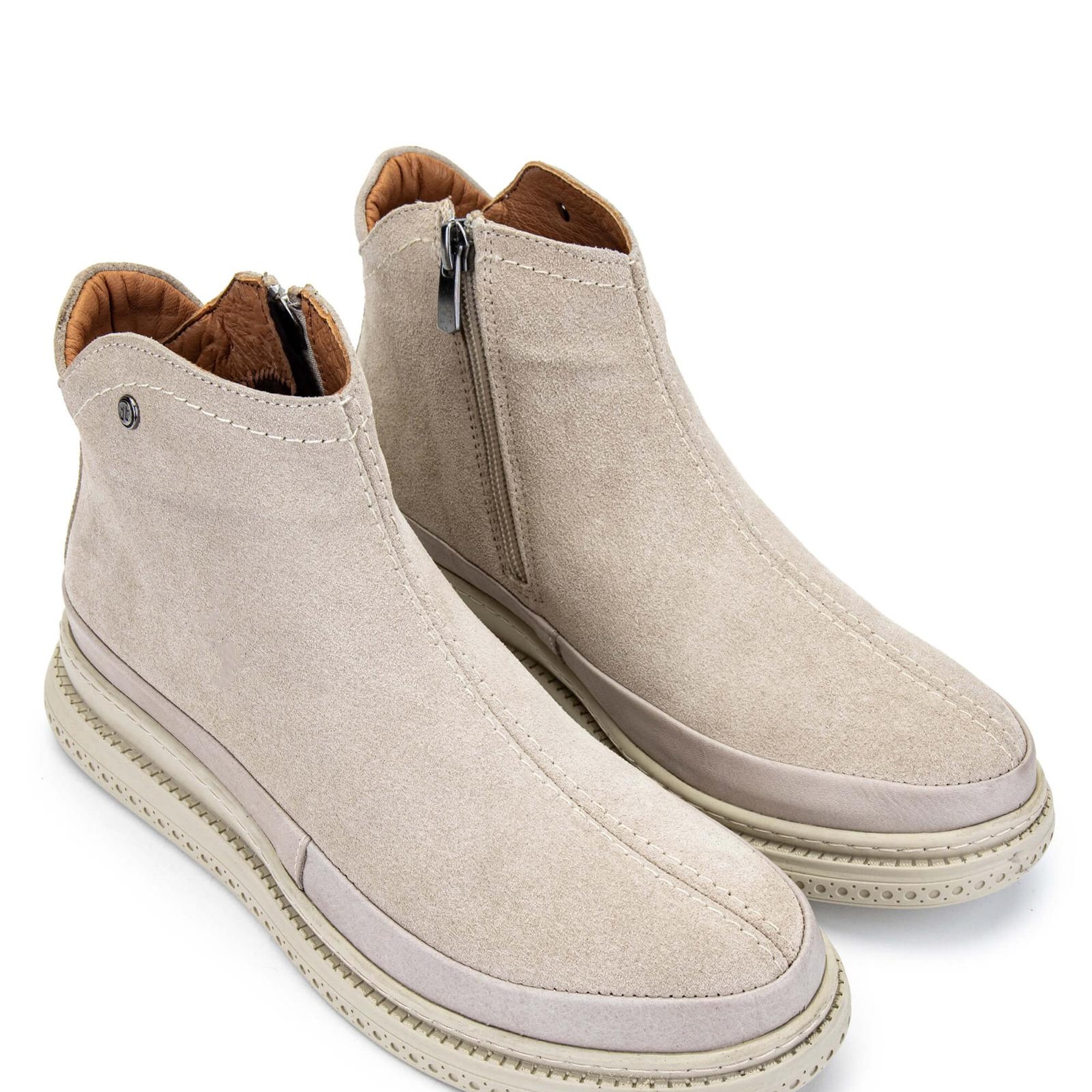 Tamer Tanca Kadın Hakiki Deri Bej Süet Casual Bot