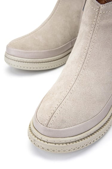  Tamer Tanca Kadın Hakiki Deri Bej Süet Casual Bot