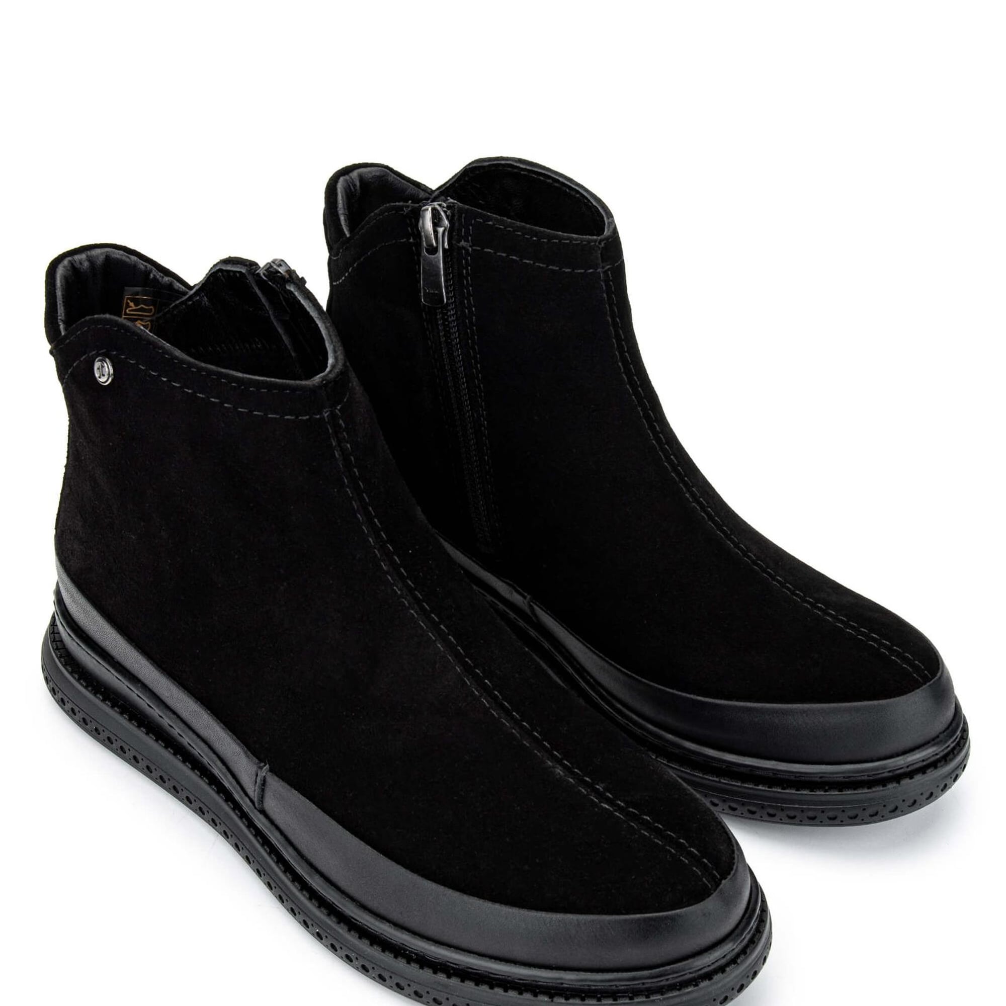 Tamer Tanca Kadın Hakiki Deri Siyah Süet Casual Bot