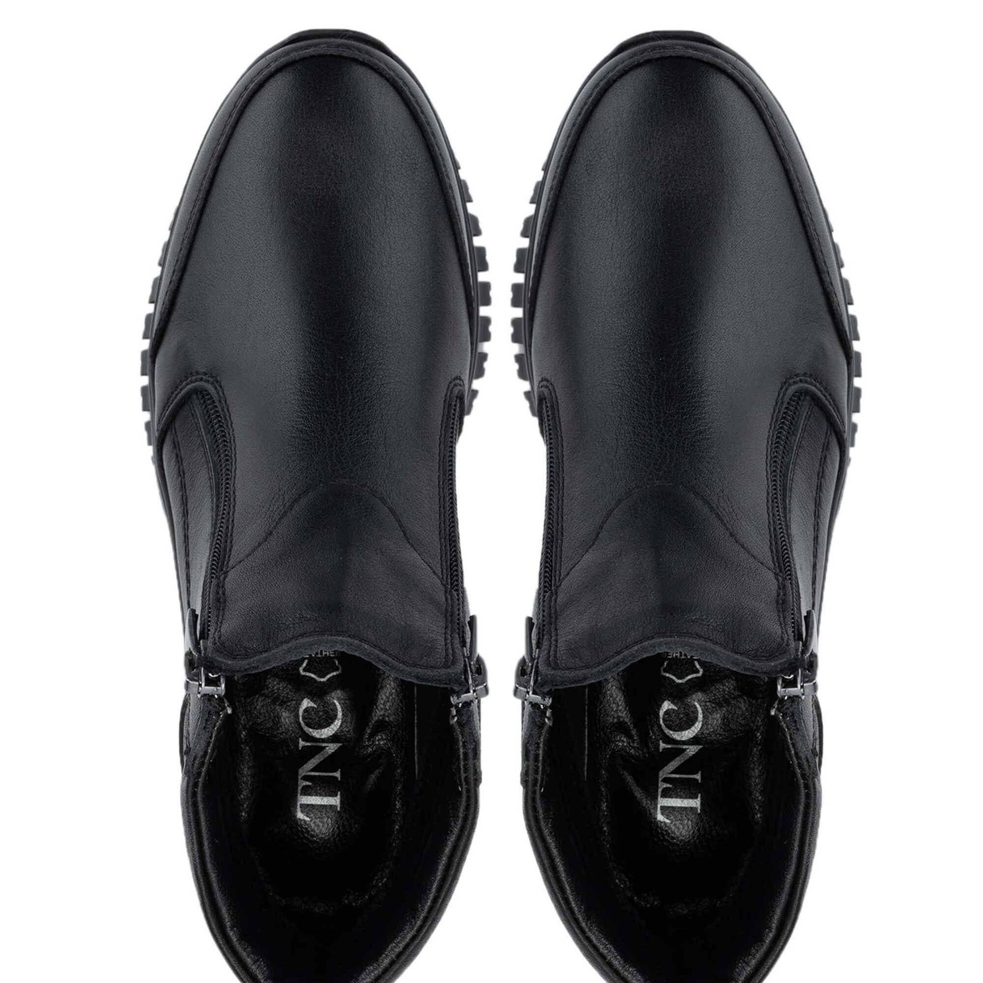 Tamer Tanca Kadın Hakiki Deri Siyah Deri Casual Bot