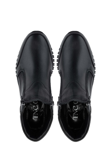  Tamer Tanca Kadın Hakiki Deri Siyah Deri Casual Bot