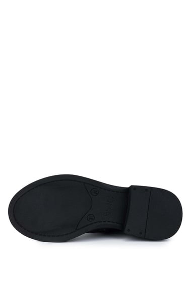  Tamer Tanca Kadın Hakiki Deri Siyah Deri Casual Bot