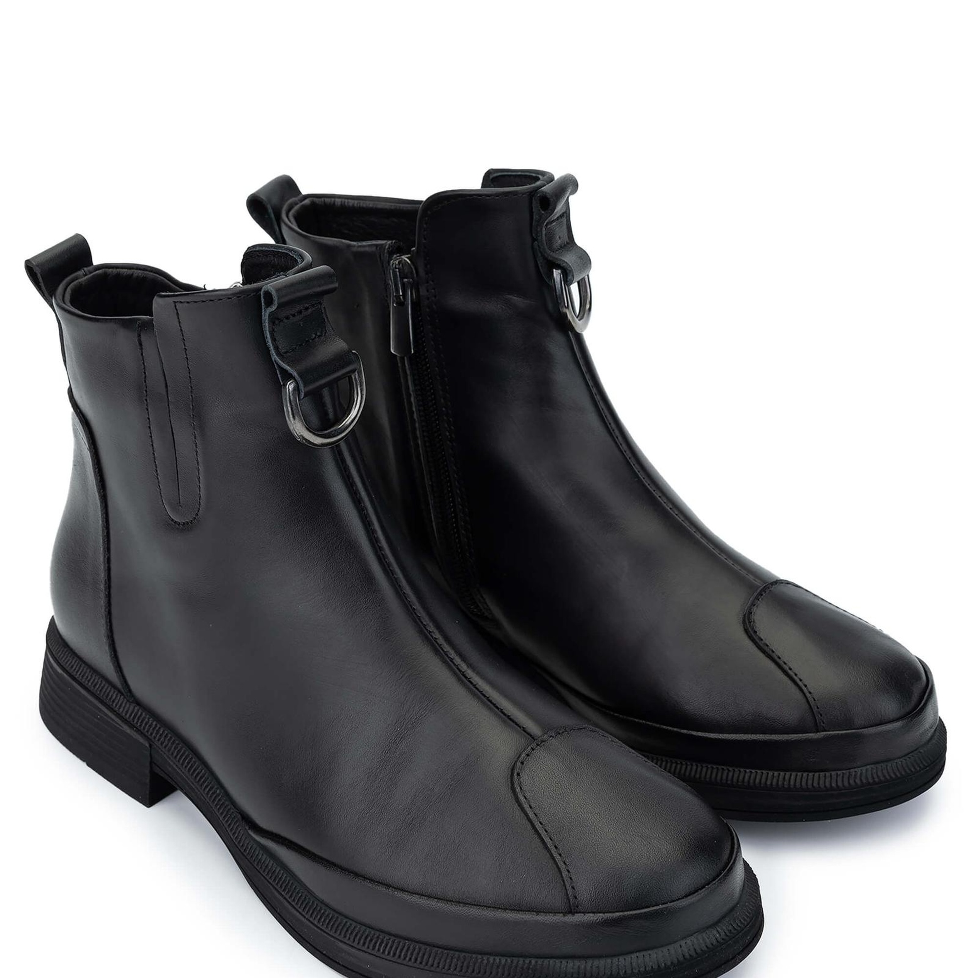 Tamer Tanca Kadın Hakiki Deri Siyah Deri Casual Bot