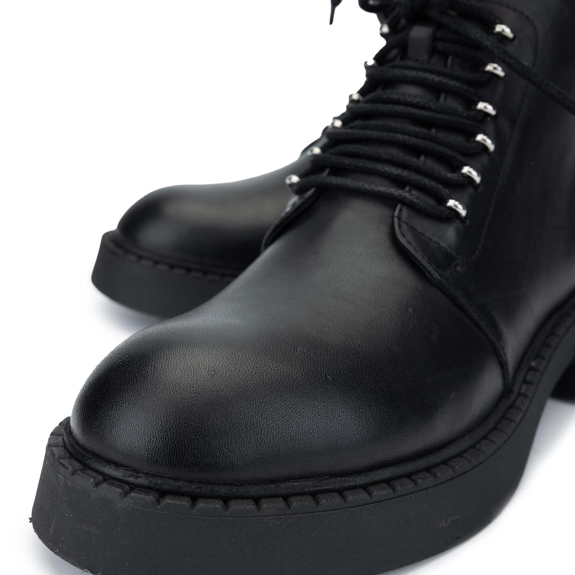 Tamer Tanca Kadın Hakiki Deri Siyah Deri Casual Bot