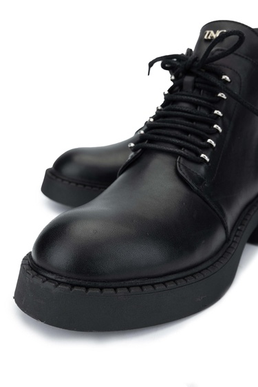  Tamer Tanca Kadın Hakiki Deri Siyah Deri Casual Bot