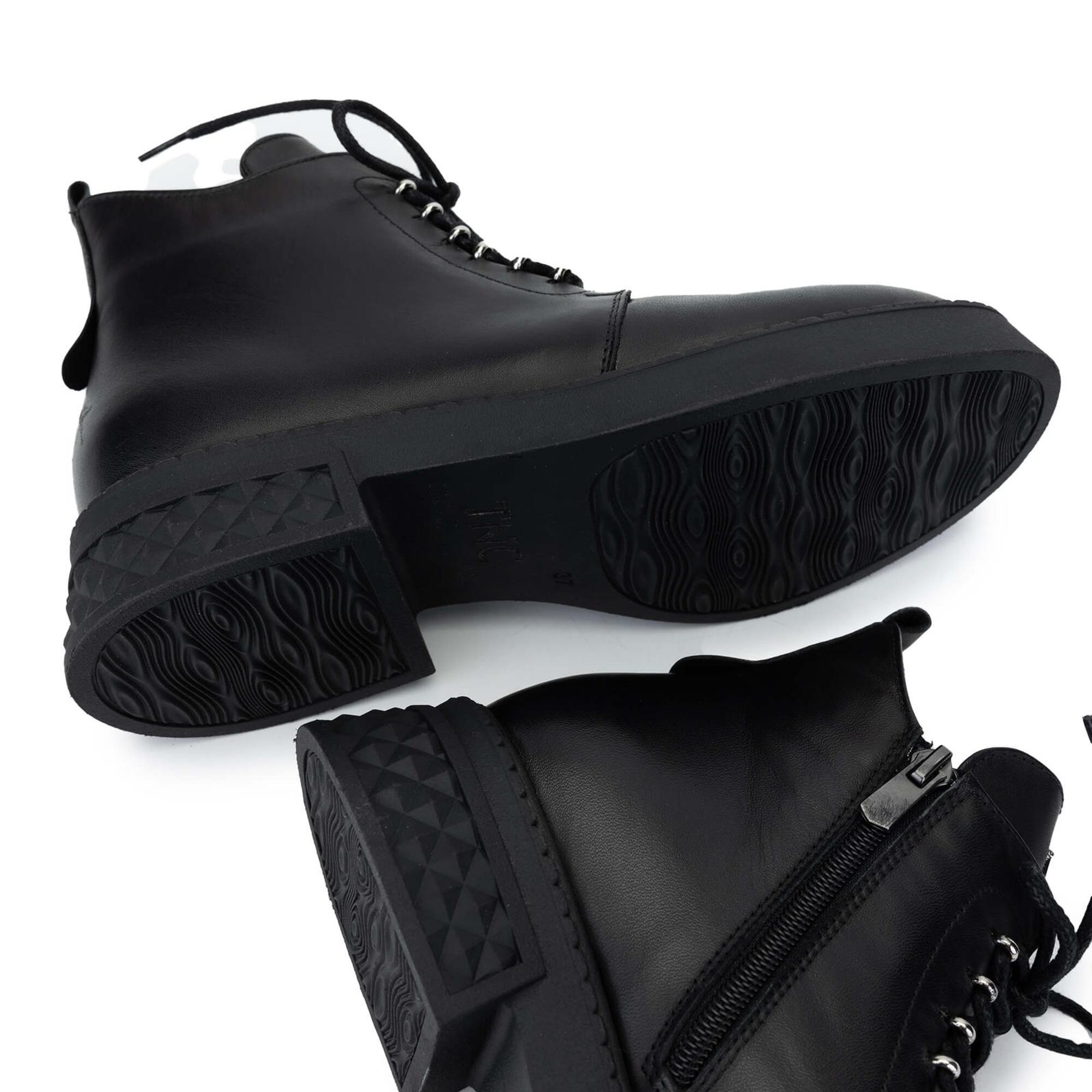 Tamer Tanca Kadın Hakiki Deri Siyah Deri Casual Bot