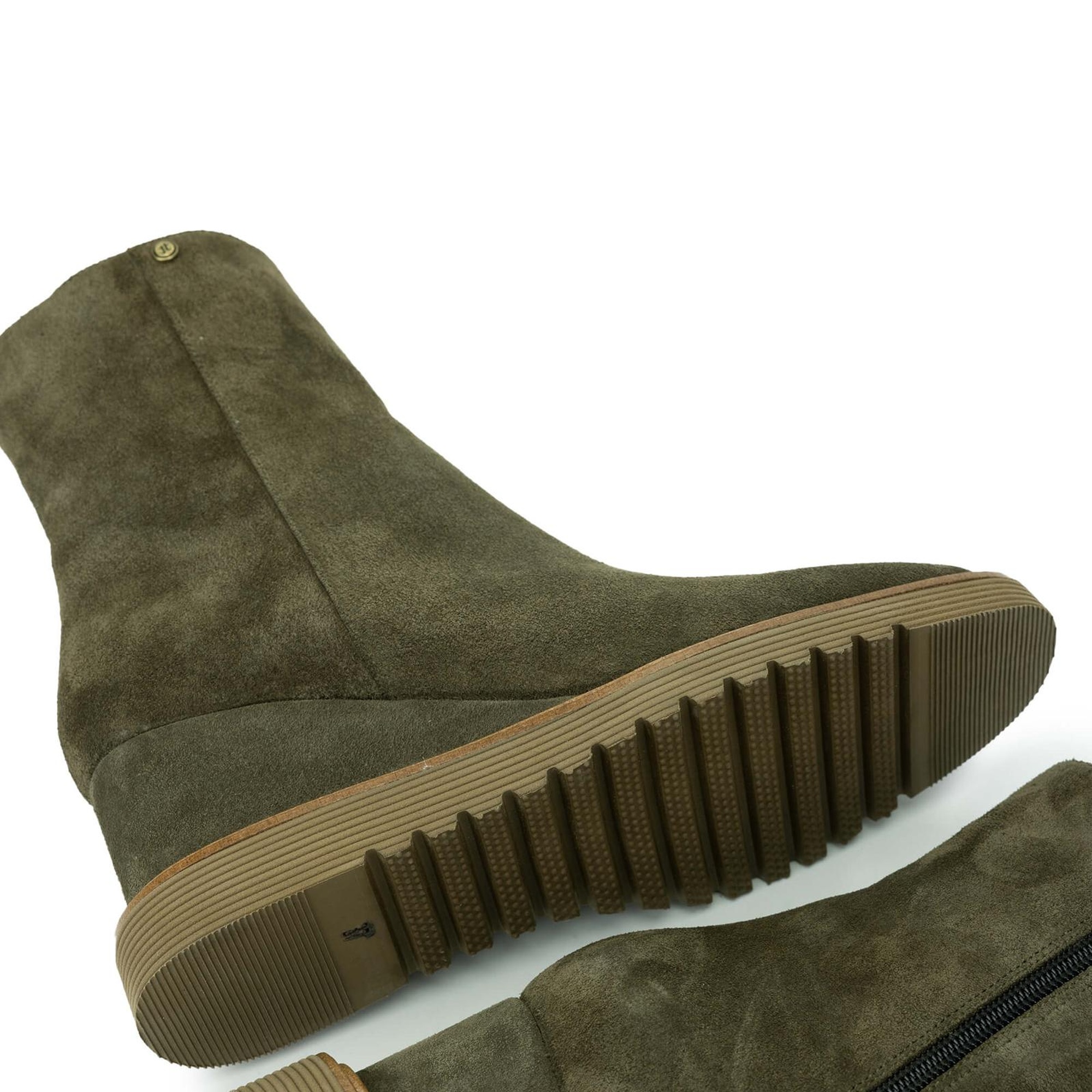 Tamer Tanca Kadın Hakiki Deri Haki Süet Casual Bot