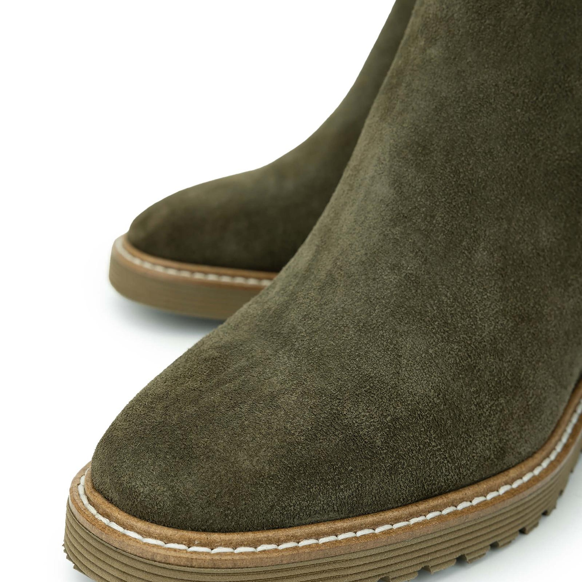 Tamer Tanca Kadın Hakiki Deri Haki Süet Casual Bot