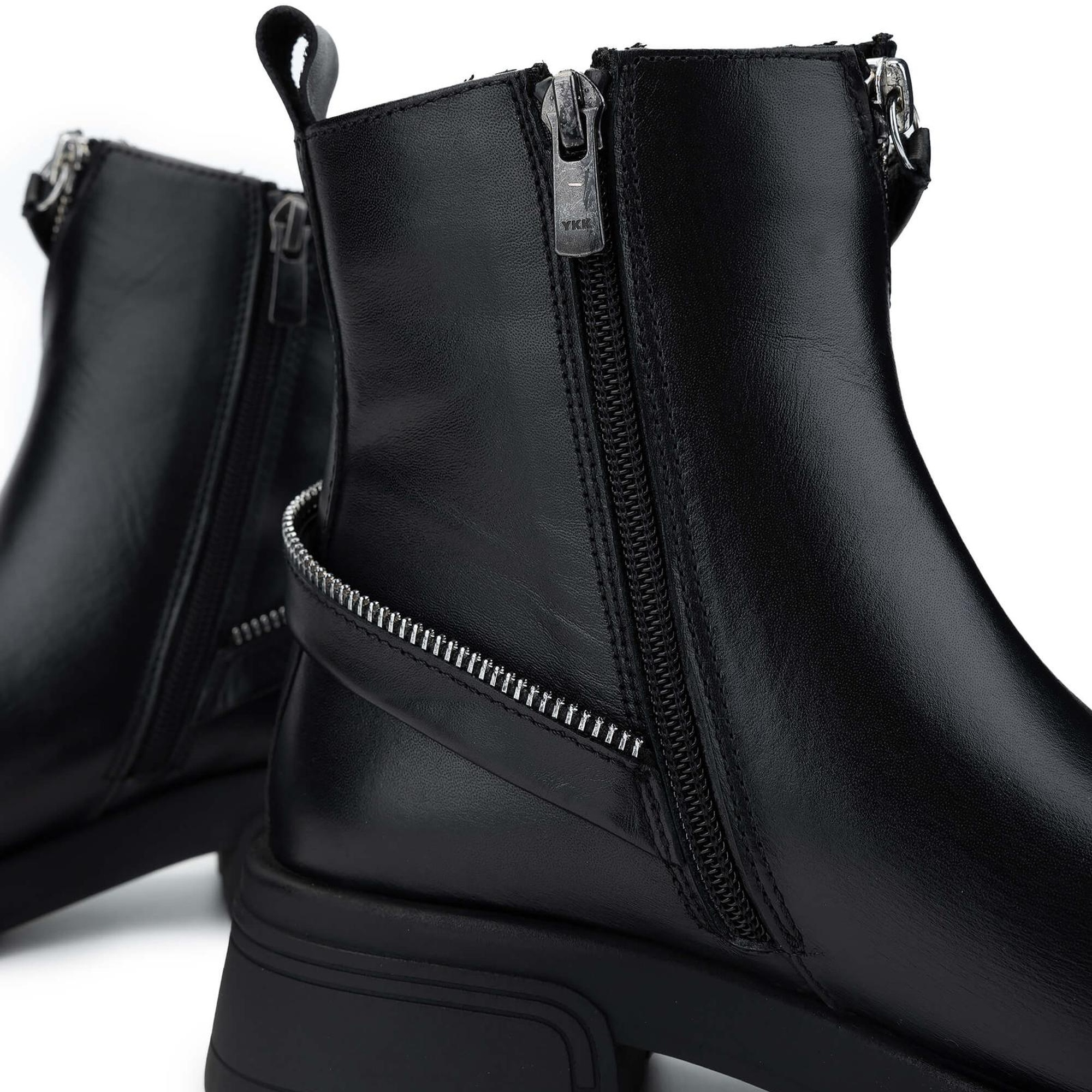 Tamer Tanca Kadın Hakiki Deri Siyah Deri Casual Bot