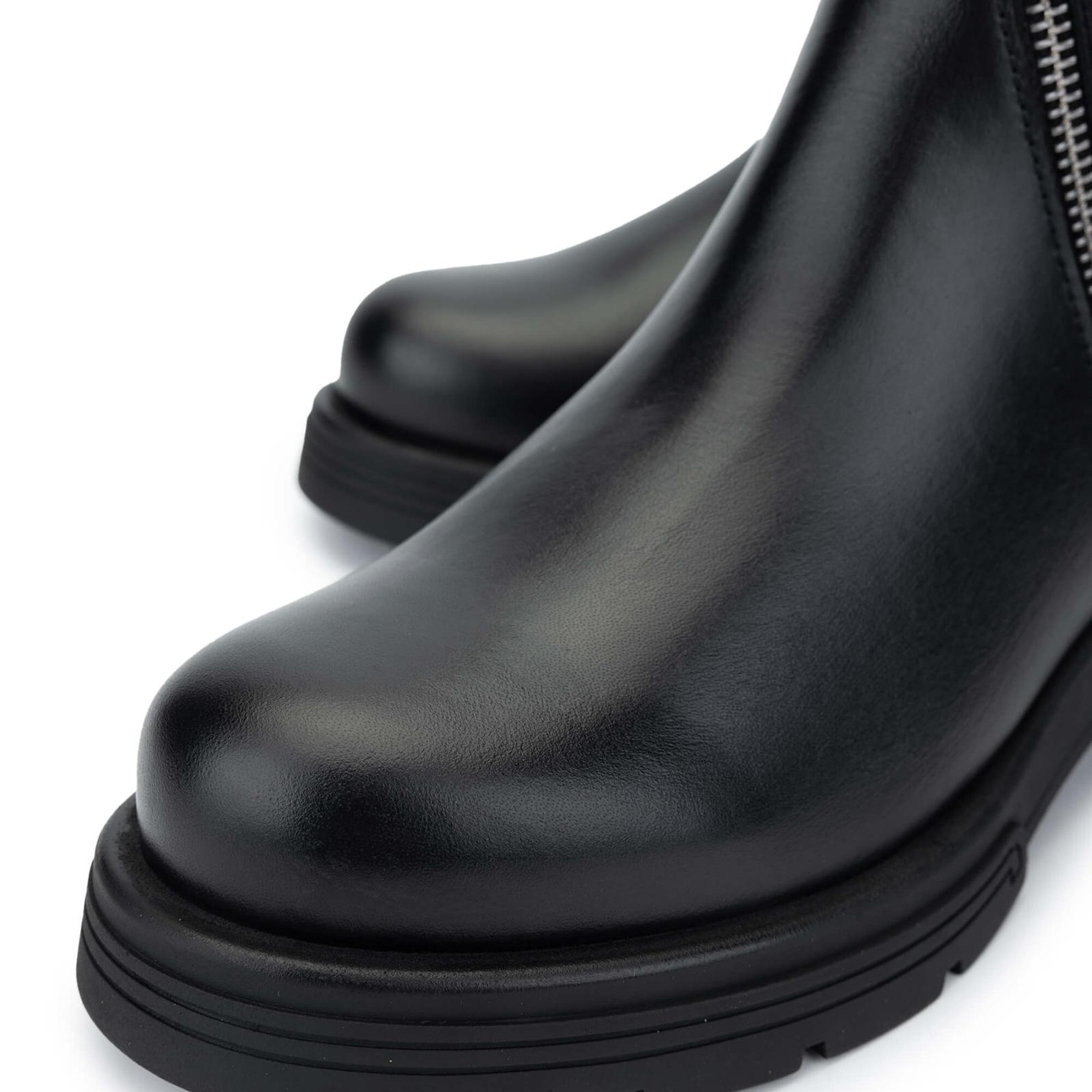 Tamer Tanca Kadın Hakiki Deri Siyah Deri Casual Bot