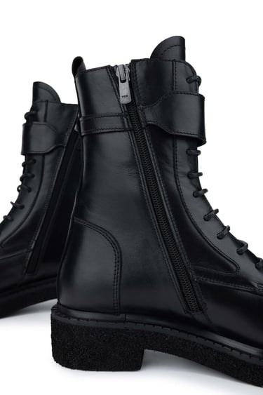  Tamer Tanca Kadın Hakiki Deri Siyah Deri Casual Bot