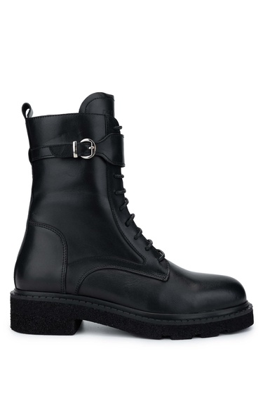  Tamer Tanca Kadın Hakiki Deri Siyah Deri Casual Bot