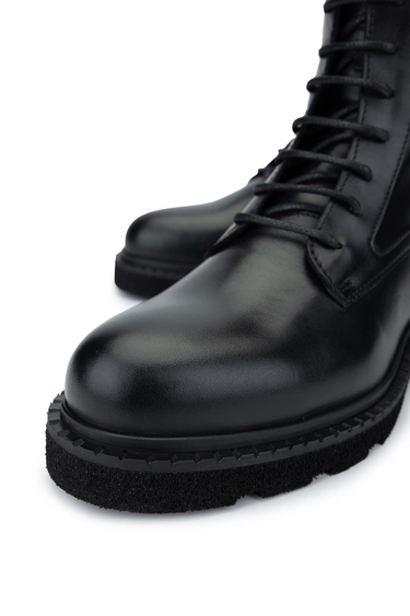  Tamer Tanca Kadın Hakiki Deri Siyah Deri Casual Bot