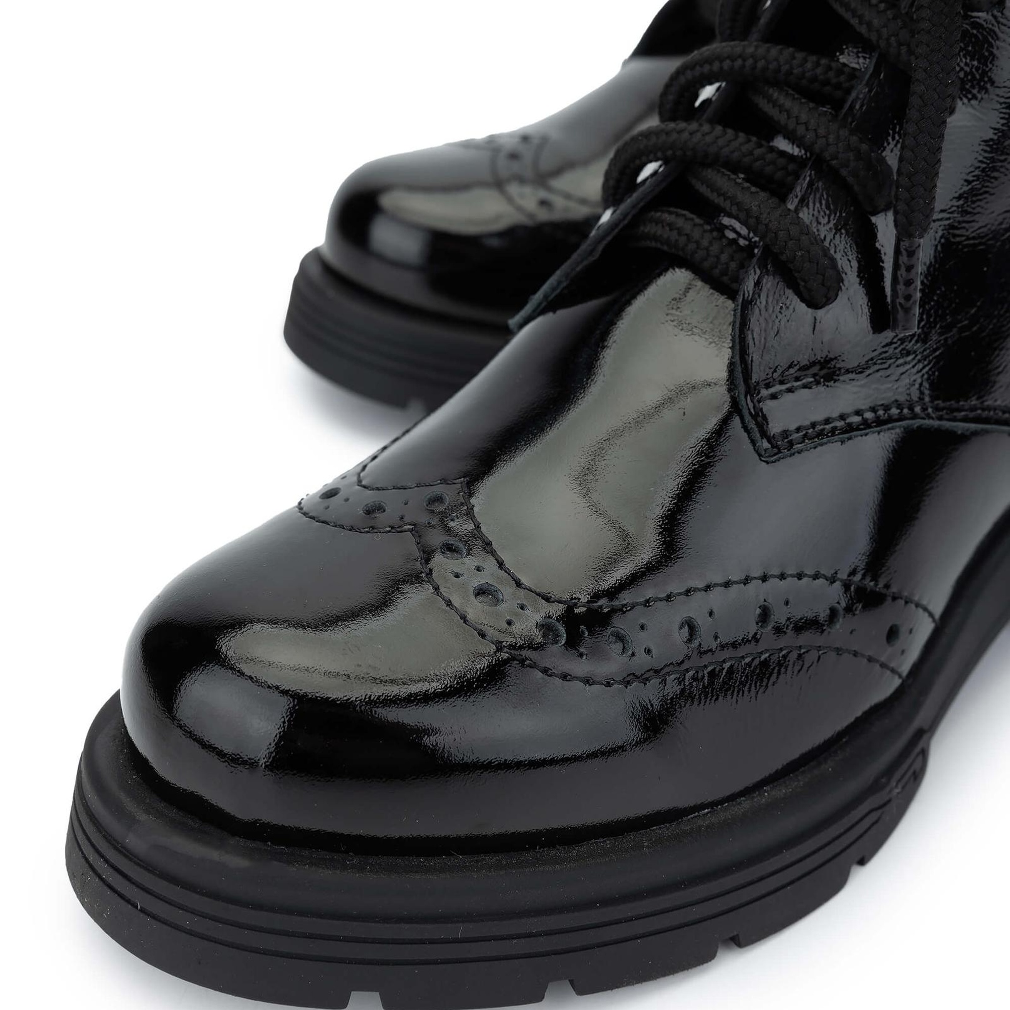 Tamer Tanca Kadın Hakiki Deri Siyah Rugan Casual Bot