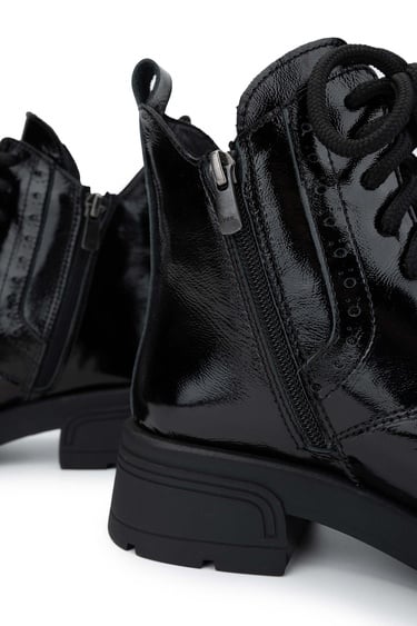  Tamer Tanca Kadın Hakiki Deri Siyah Rugan Casual Bot