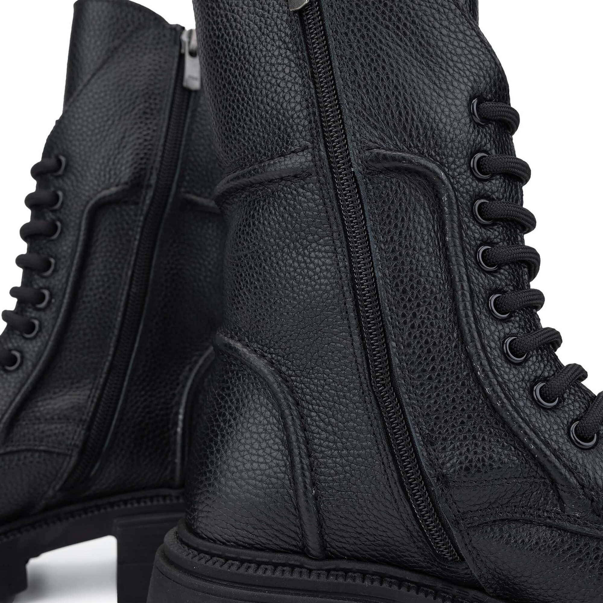 Tamer Tanca Kadın Hakiki Deri Siyah Floter Casual Bot