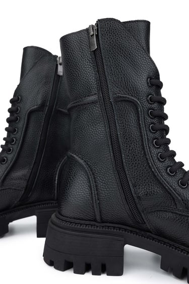  Tamer Tanca Kadın Hakiki Deri Siyah Floter Casual Bot