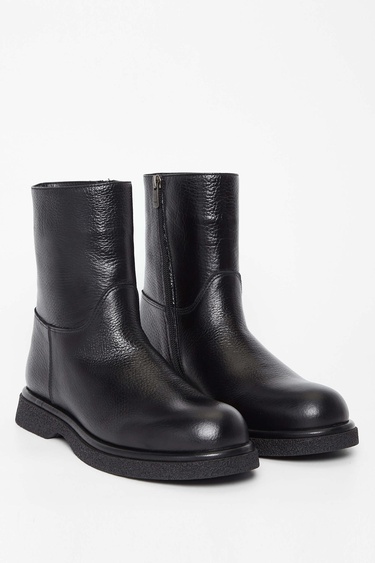  Tamer Tanca Kadın Hakiki Deri Siyah Casual Bot