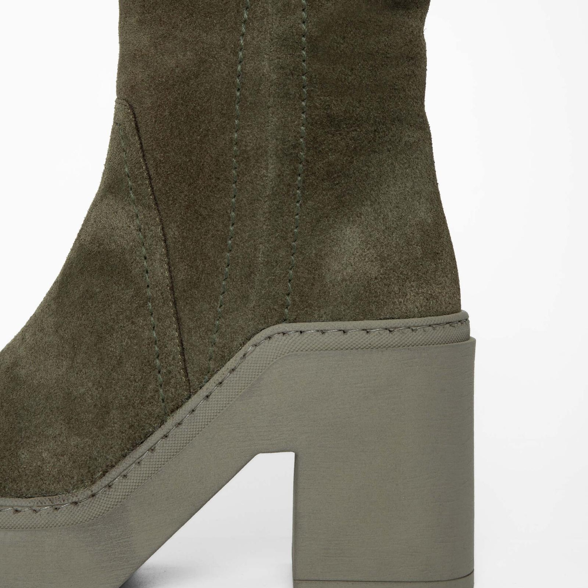 Tamer Tanca Kadın Hakiki Deri Haki Süet Casual Bot