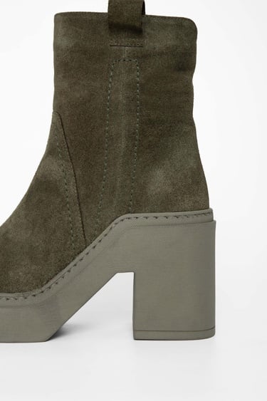  Tamer Tanca Kadın Hakiki Deri Haki Süet Casual Bot