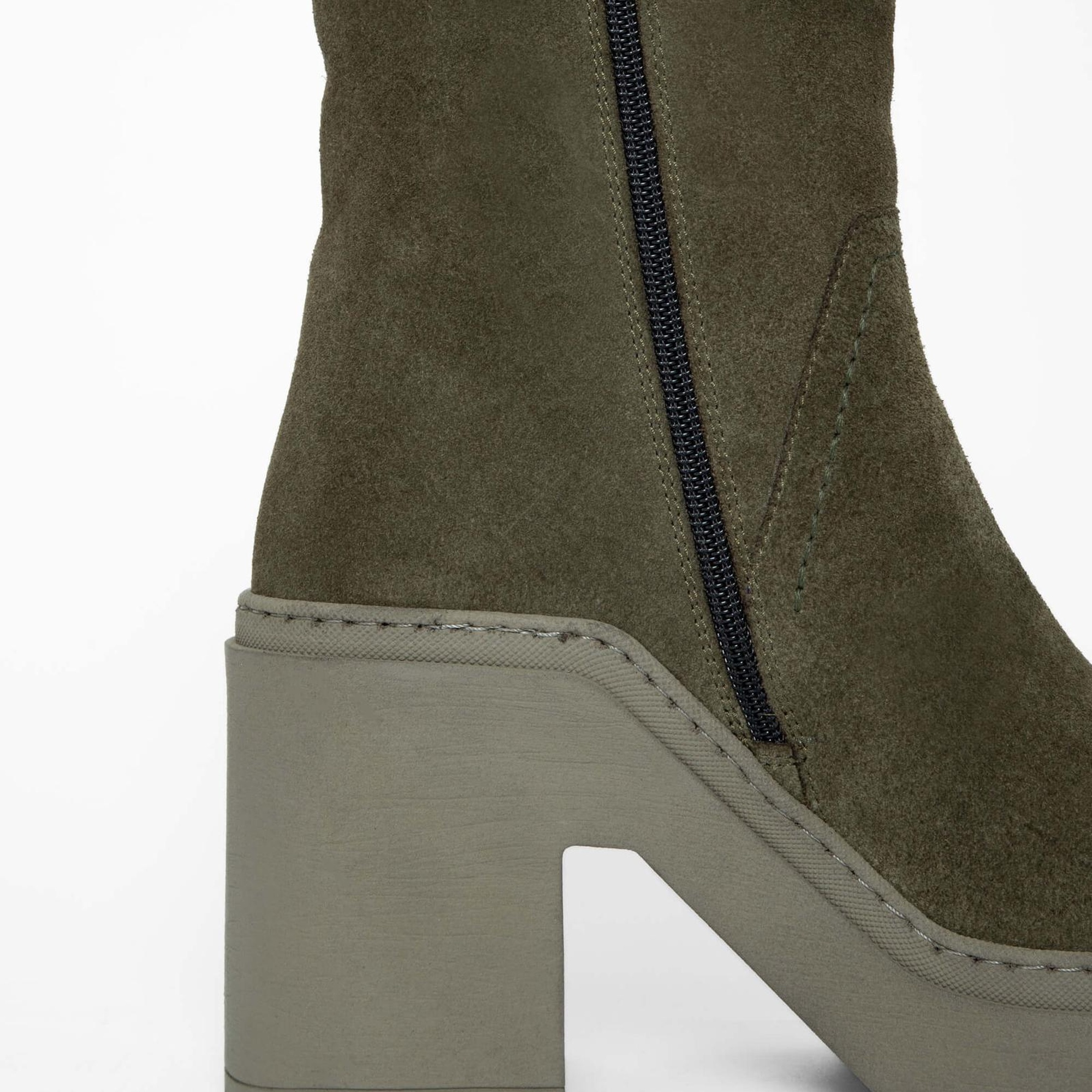 Tamer Tanca Kadın Hakiki Deri Haki Süet Casual Bot