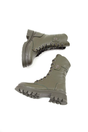  Tamer Tanca Kadın Hakiki Deri Yeşil Casual Bot