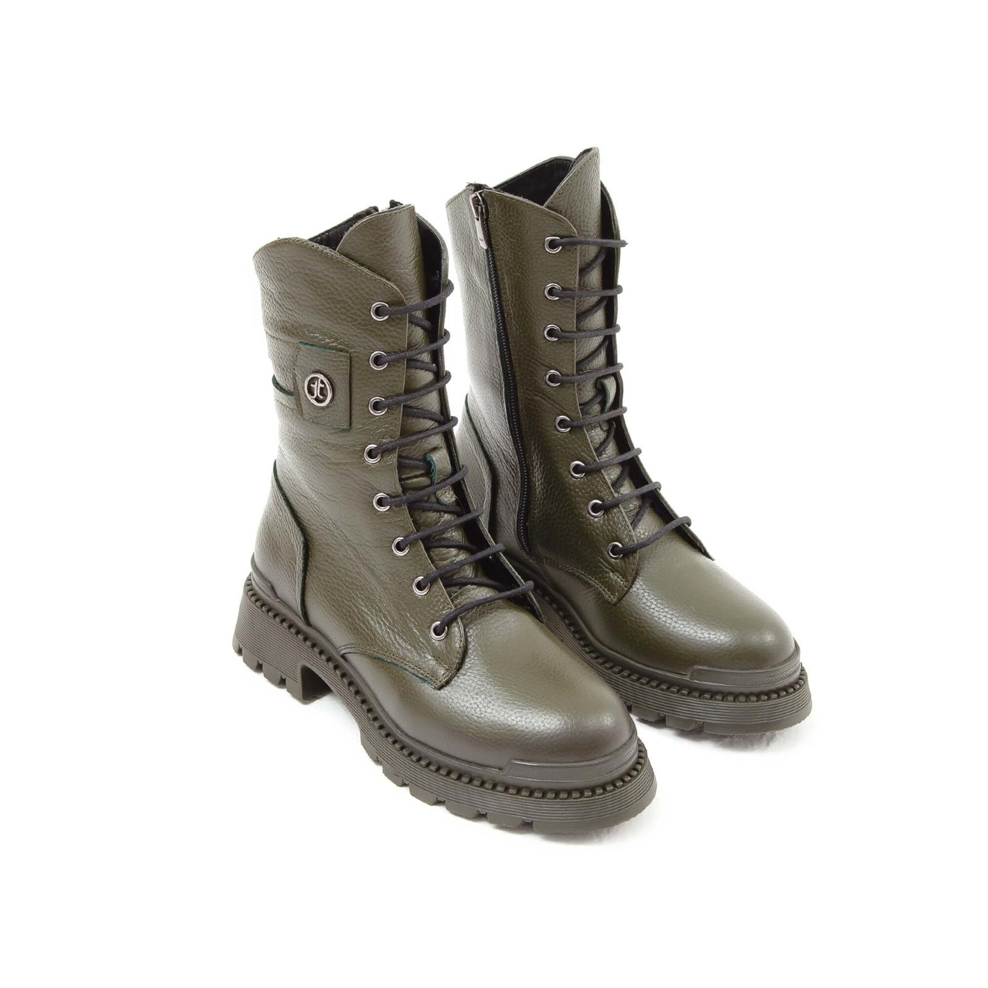 Tamer Tanca Kadın Hakiki Deri Yeşil Casual Bot