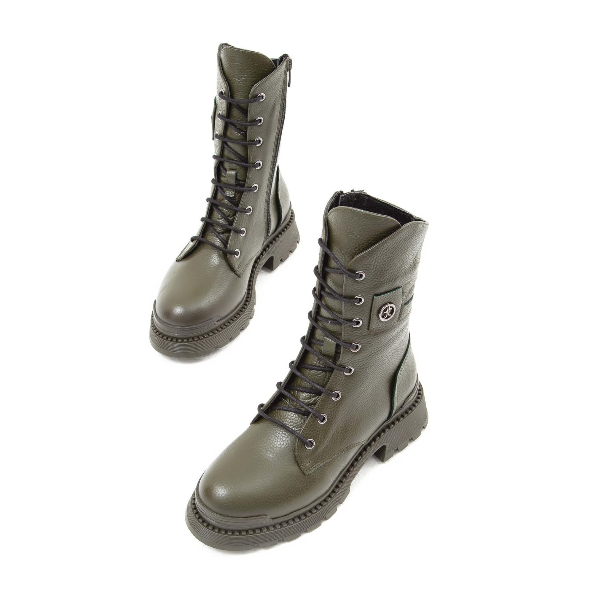 Tamer Tanca Kadın Hakiki Deri Yeşil Casual Bot