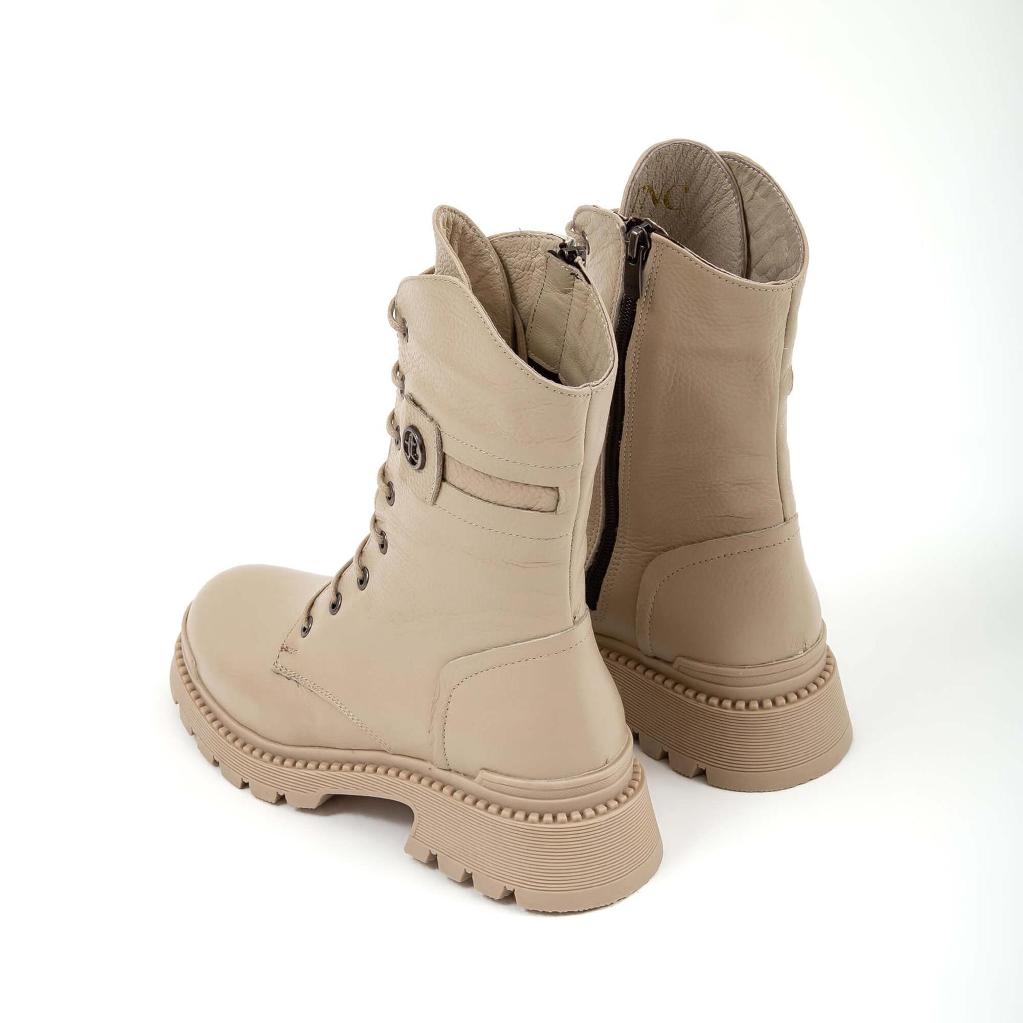 Tamer Tanca Kadın Hakiki Deri Krem Casual Bot