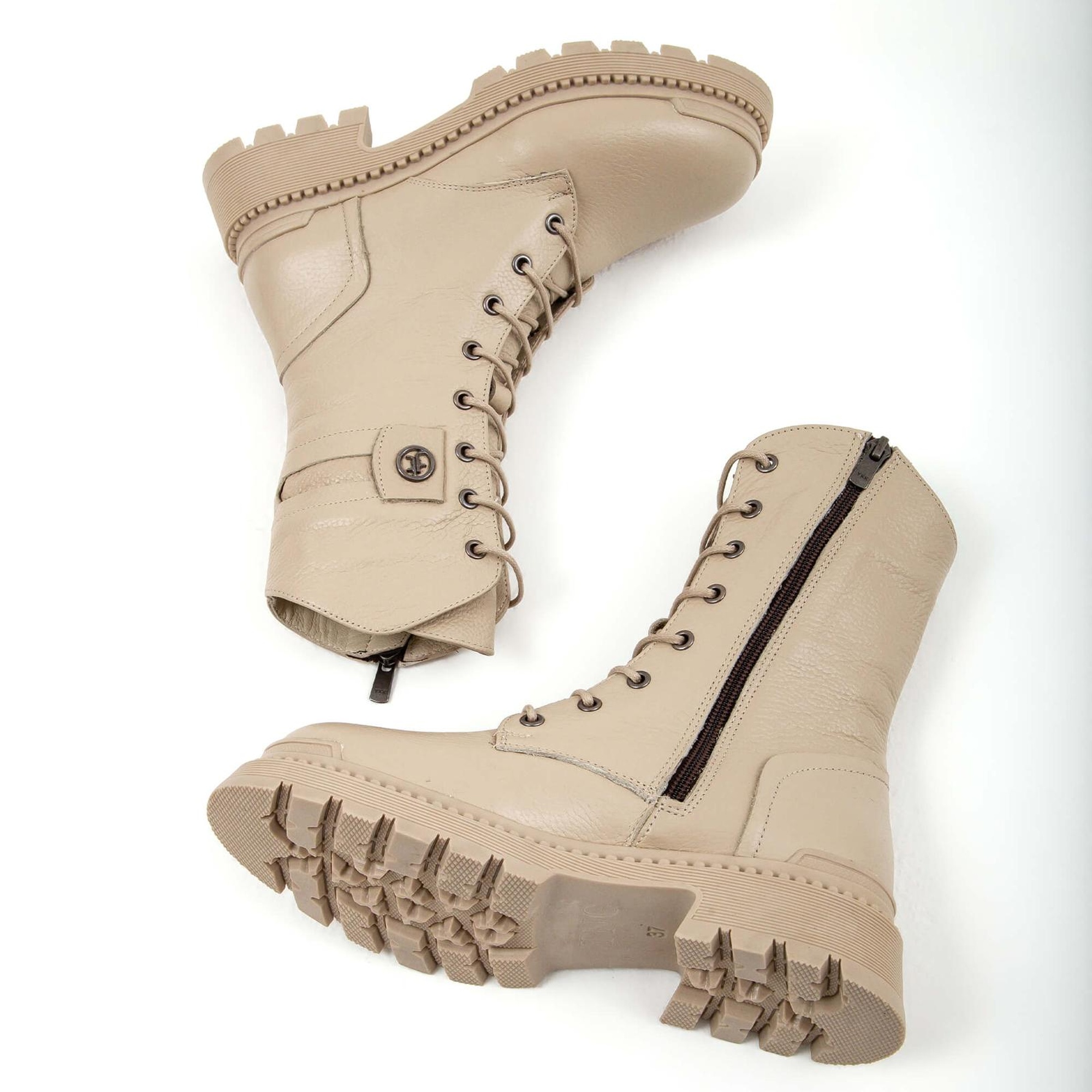 Tamer Tanca Kadın Hakiki Deri Krem Casual Bot